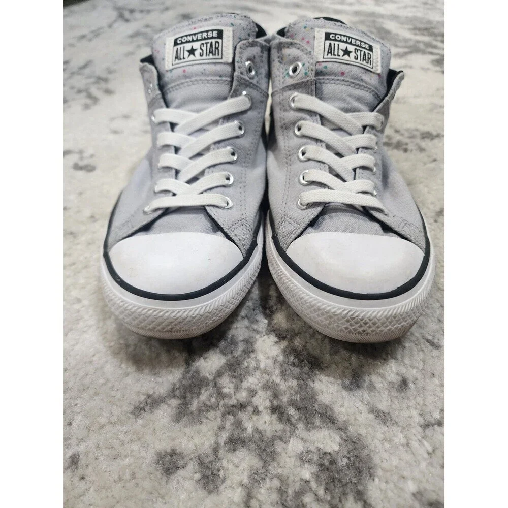 Converse Youth Sz 6 Chuck Taylor All-Star Madison Galaxy Dust Mid White Slip On